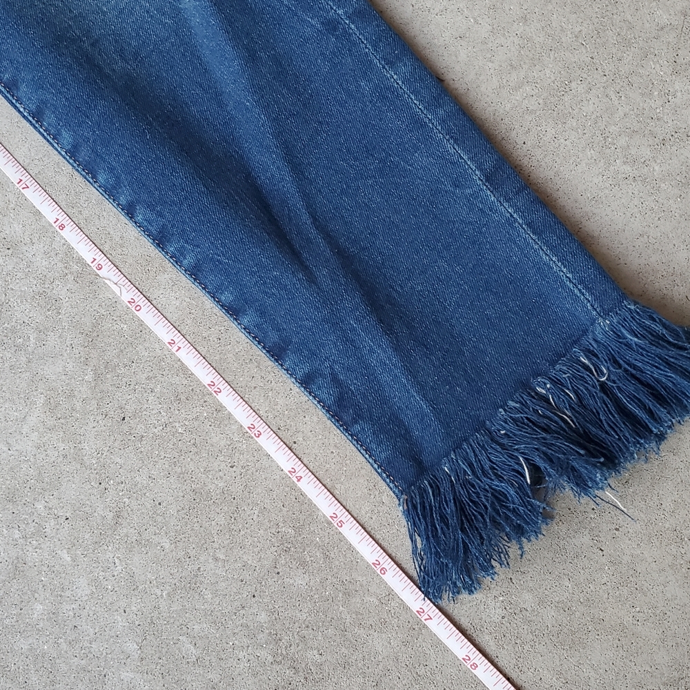 NWOT Frame Denim 30 Boho Western Rodeo Mid Rise Le Flare Kick Flare Fray Jeans - Picture 16 of 16